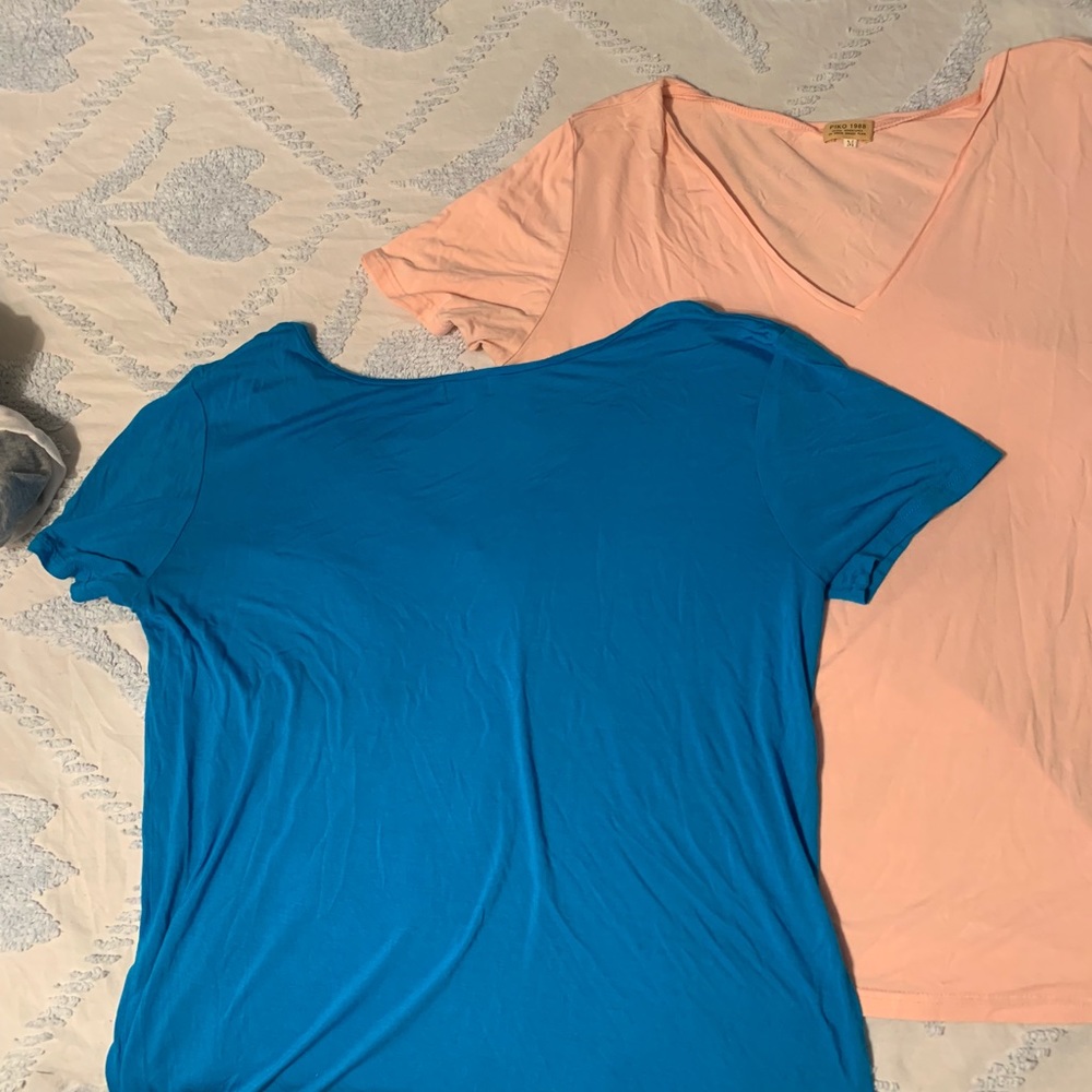 2 piko v neck shirts